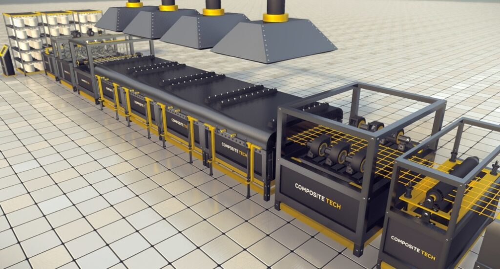 equipment for the production of composite mesh