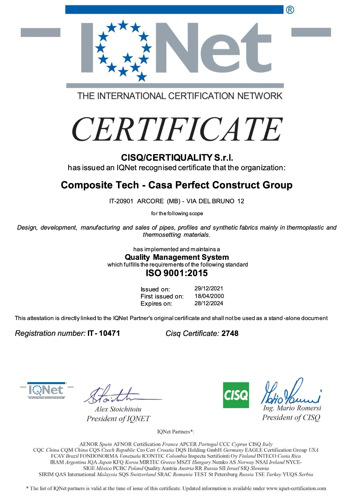 certification 3, Composite-Tech